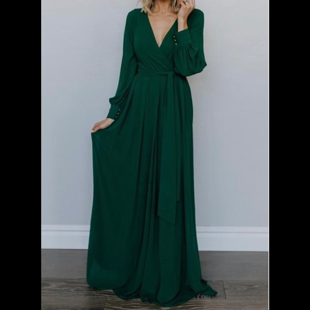 Green Flowy Maxi Dress